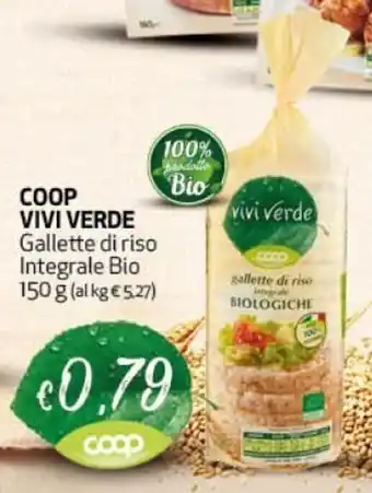 Ipercoop Coop Vivi Verde Gallette di riso Integrale Bio 150g offerta
