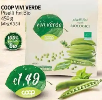 Ipercoop Coop Vivi Verde Piselli fini Bio 450g offerta