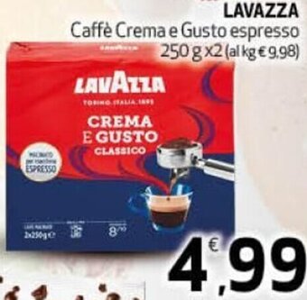 Ipercoop Lavazza Caffè Crema e Gusto espresso 250 g x2 offerta