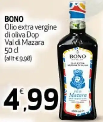 Ipercoop Bono Olio extra vergine di oliva Dop Val di Mazara 50 cl offerta