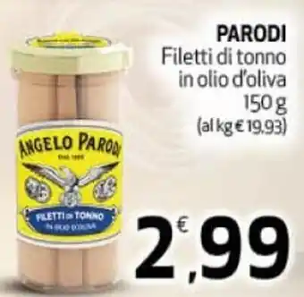 Ipercoop Parodi Filetti di tonno in Oilio d'oliva 150 g offerta
