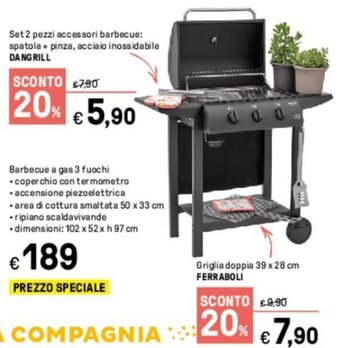 Iper La Grande Barbecue a gas 3 fuochi offerta