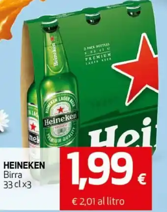 Ipercoop Heineken Birra 33 cl x3 offerta