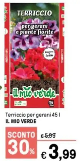 Iper La Grande Il Mio Verde Terriccio per gerani 45 l offerta