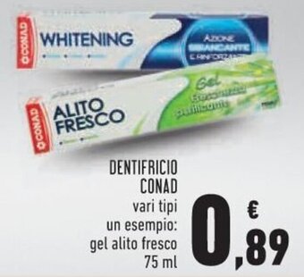 Conad Superstore Conad Dentifricio 75ml offerta