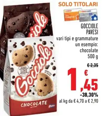 Conad Gocciole Pavesi 500g offerta