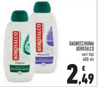 Conad Borotalco Bagnoschiuma 600ml offerta
