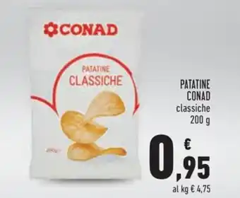 Conad Patatine Conad classíche 200g offerta