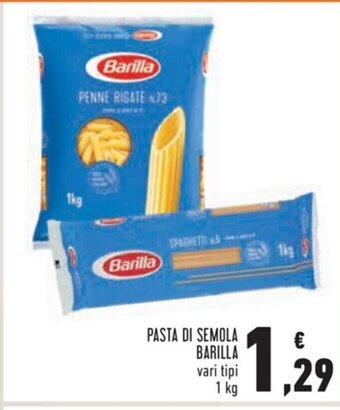 Conad Pasta Di Semola Barilla vari tipi 1 kg offerta