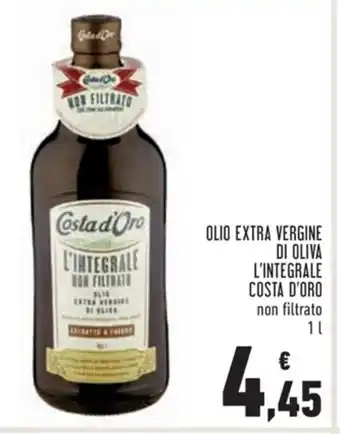 Conad Olio Extra Vergine Di Oliva L'Integrale Costa D'Oro non filtrato 1L offerta