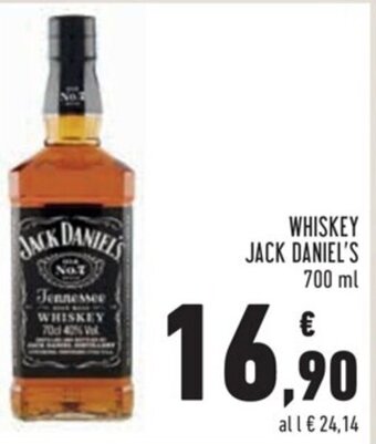 Conad Jack Daniel's Whiskey 700 ml offerta