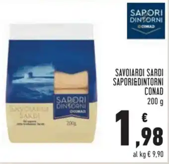 Conad Sapori&Dintorni Conad Savoiardi Sardi 200g offerta