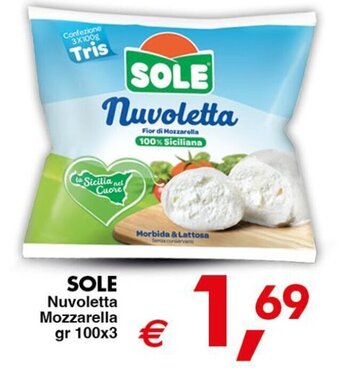 Sole Nuvoletta Mozzarella gr 100x3
