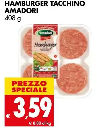 Tigros Hamburger Tacchino Amadori 408g offerta