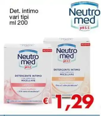 Mercati Alimentari Neutro med Det. intimo vari tipi ml 200 offerta