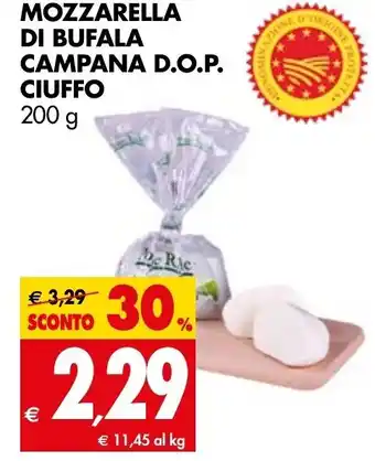 Tigros Mozzarella Di Bufala Campana offerta