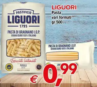 Mercati Alimentari Liguori Pasta Vari Formati gr 500 offerta
