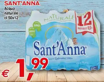 Mercati Alimentari Sant'Anna Acqua Naturale Cl 50 x 12 offerta