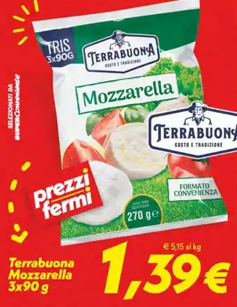 Iper Super Conveniente Terrabuona Mozzarella 3x90g offerta