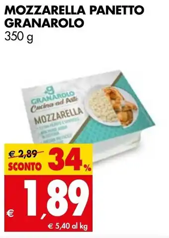 Tigros Mozarella Panetto Granarolo 350g offerta