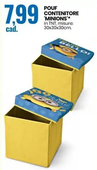 Eurospin Pouf Contenitore 'Minions' offerta