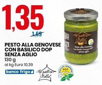Eurospin Pesto Alla Genovese Con Basilico DOP Senza Aglio 130 g offerta