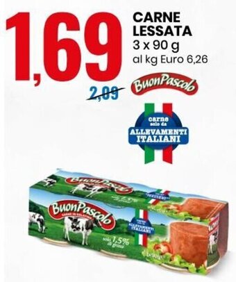 Eurospin Carne Lessata 3 x 90 g offerta