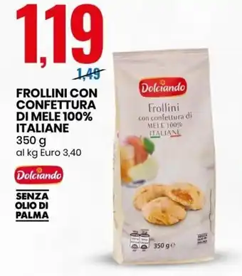 Eurospin Frollini Con Confettura Di Mele 100% Italiene 350 g offerta