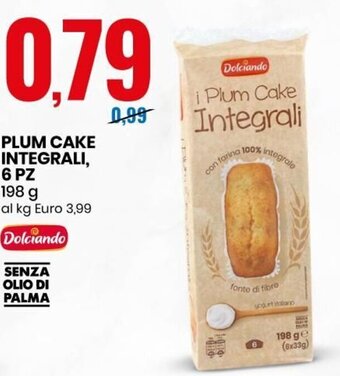 Eurospin Plum Cake Integrali, 6 Pz 198 g offerta