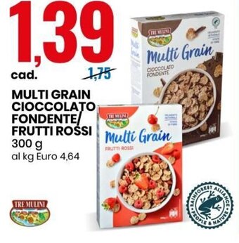 Eurospin Multi Grain Cioccolato Fondente/Frutti Rossi 300 g offerta