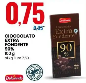Eurospin Cioccolato Extra Fondente 90% 100g offerta