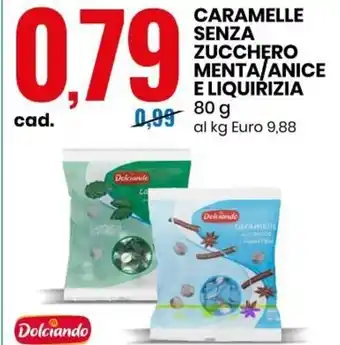 Eurospin Caramelle Senza Zucchero Menta/Anice E Liquirizia 80 g offerta