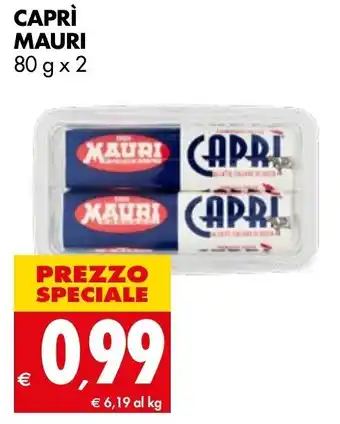 Tigros Capri Mauri 80g x 2 offerta