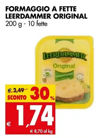 Tigros Formaggio A |fette Leerdammer Original 200g -10 fette offerta