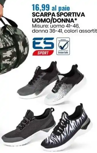Eurospin Scarpa Sportiva Uomo/Donna offerta