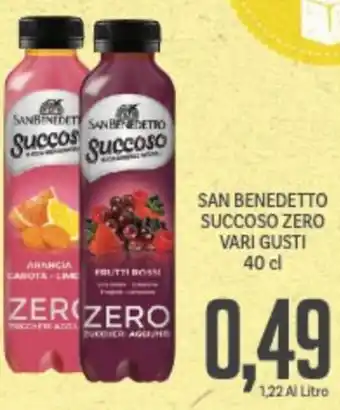 Supermercati Piccolo San Benedetto Succoso Zero vari gusti 40cl offerta
