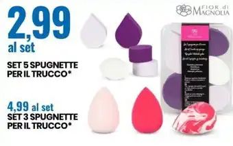 Set 5 Spugnette per il Trucco