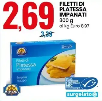 Eurospin Filetti di Platessa Impanati 300g offerta