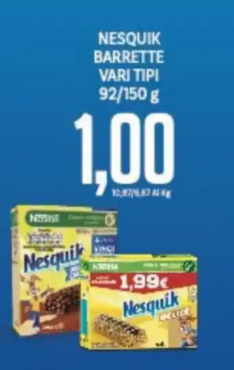 Supermercati Piccolo Nesquik Barrette vari tipi 92/150 g offerta