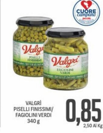 Supermercati Piccolo Valgrì Piselli Finissimi/Fagiolini Verdi 340 g offerta