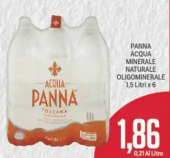 Supermercati Piccolo Panna Acqua Minerale Naturale Oligominerale 1,5 Litri x 6 offerta