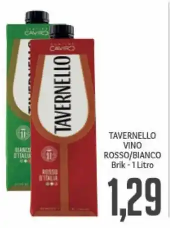 Supermercati Piccolo Tavernello Vino Rosso/Bianco Brik - 1Litro offerta