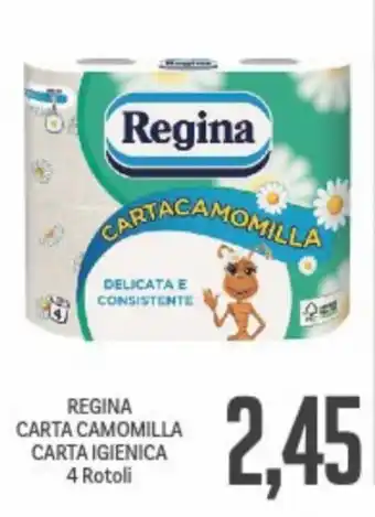Supermercati Piccolo Regina Carta Camomilla Carta Igienica 4 rotoli offerta