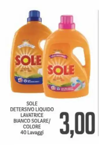 Supermercati Piccolo Sole Detersivo Liquido Lavatrice Bianco Solare/Colore 40 lavaggi offerta
