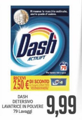 Supermercati Piccolo Dash Detersivo Lavatrice in Polvere 79 lavaggi offerta