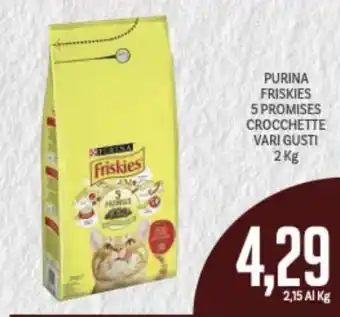 Supermercati Piccolo Purina Friskies 5 Promises Crocchette vari gusti 2kg offerta