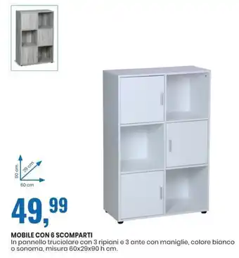 Eurospin Mobile con 6 Scomparti offerta