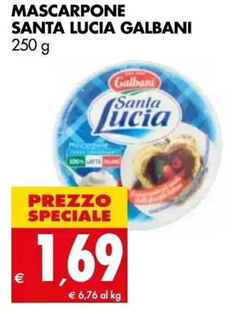 Tigros Mascarpone Santa Lucia Galbani 250g offerta