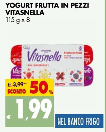 Tigros Yogurt Frutta In Pezzi Vitasnella 115g x 8 offerta