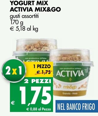 Tigros Yogurt Mix Activia Mix & Go 170g offerta